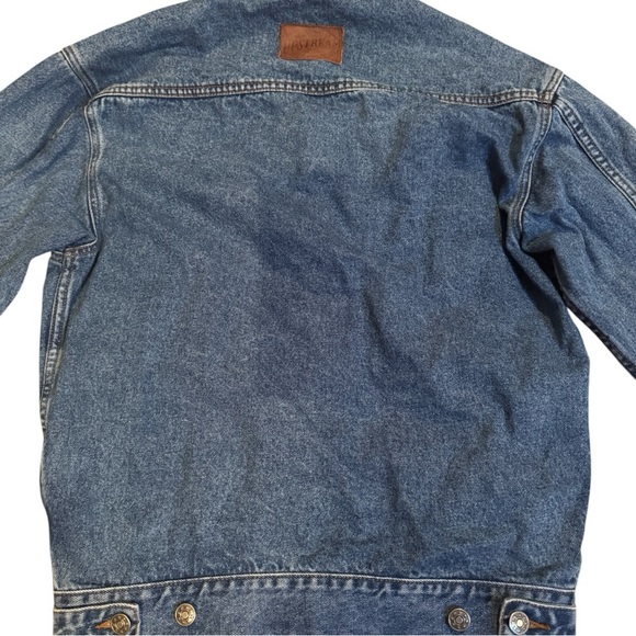 Vintage 90s Kellogg’s Corn Flakes Embroidered Denim Jacket Leather Collar Size S - Picture 9 of 11